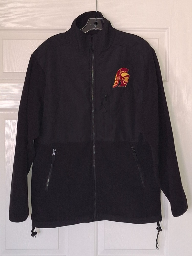 USC Champs Sports Fleece Jacket - Men's/Unisex Medium Full Zip Black