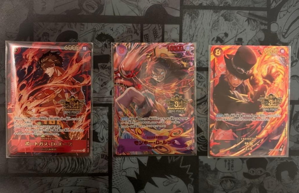 Luffy Ace Sabo SEC SP ONE PIECE Card Game 3rd ANNIVERSARY Japanese SET OP09-119