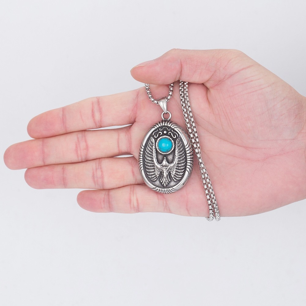 Men's Stainless Steel Eagle Pendant Necklace Bulk Wholesale Gift