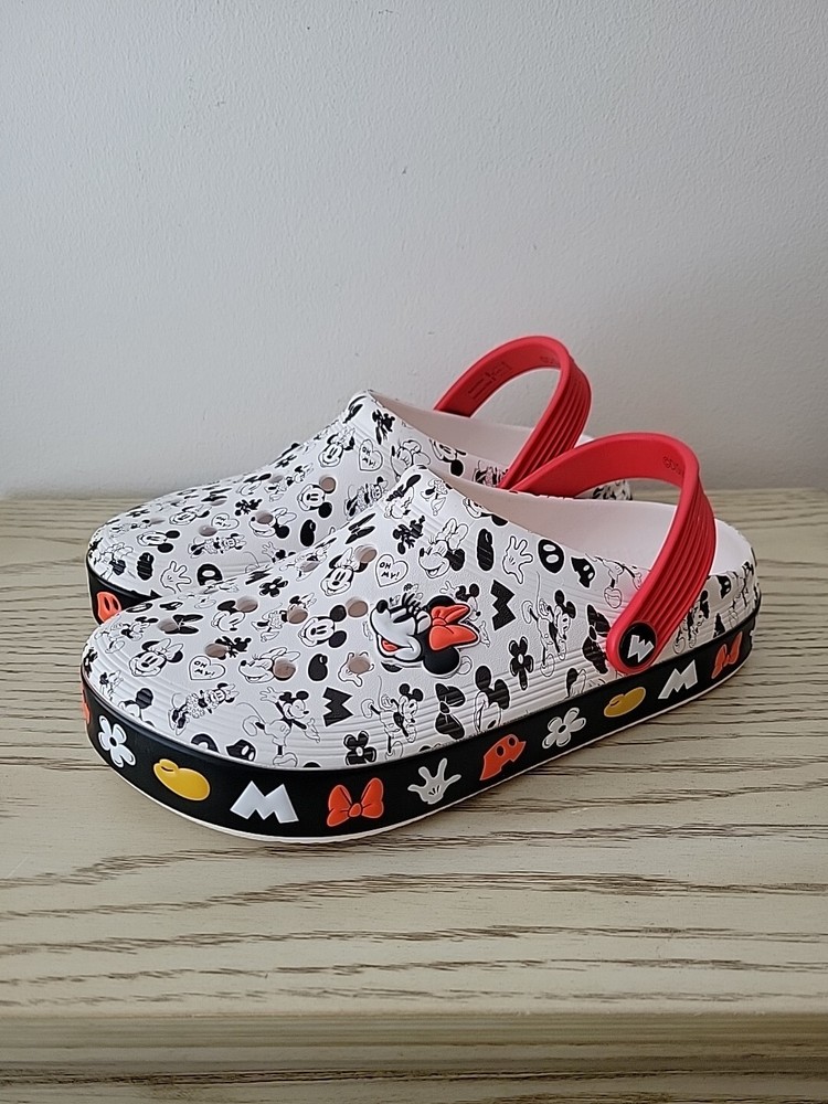 Crocs Mickey Off Court Clog Disney White Red Black and Yellow Size J5