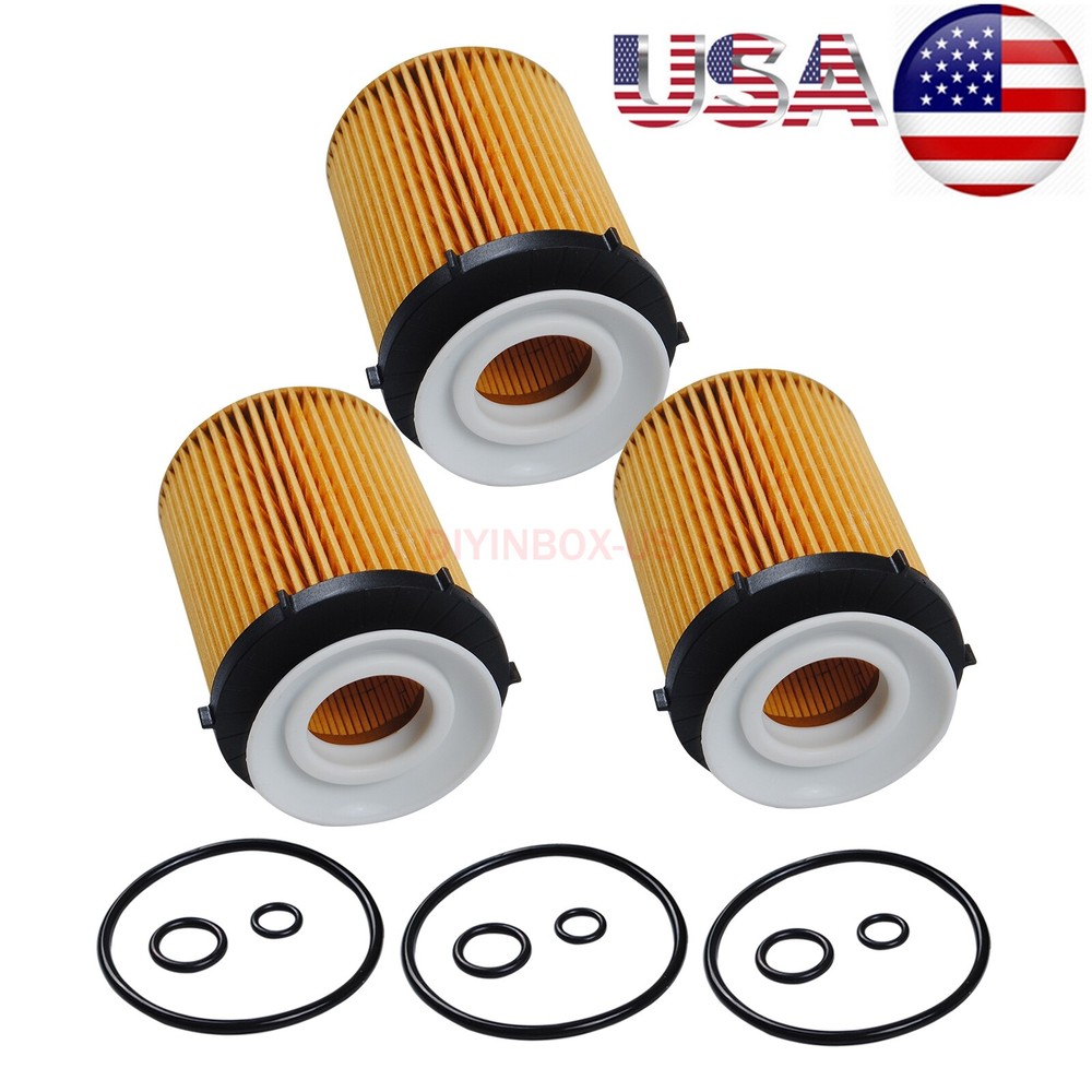 3x Oil Filter Compatible with Mercedes SLK300 GLA250 GLC350e A220 1991CC A2701800109