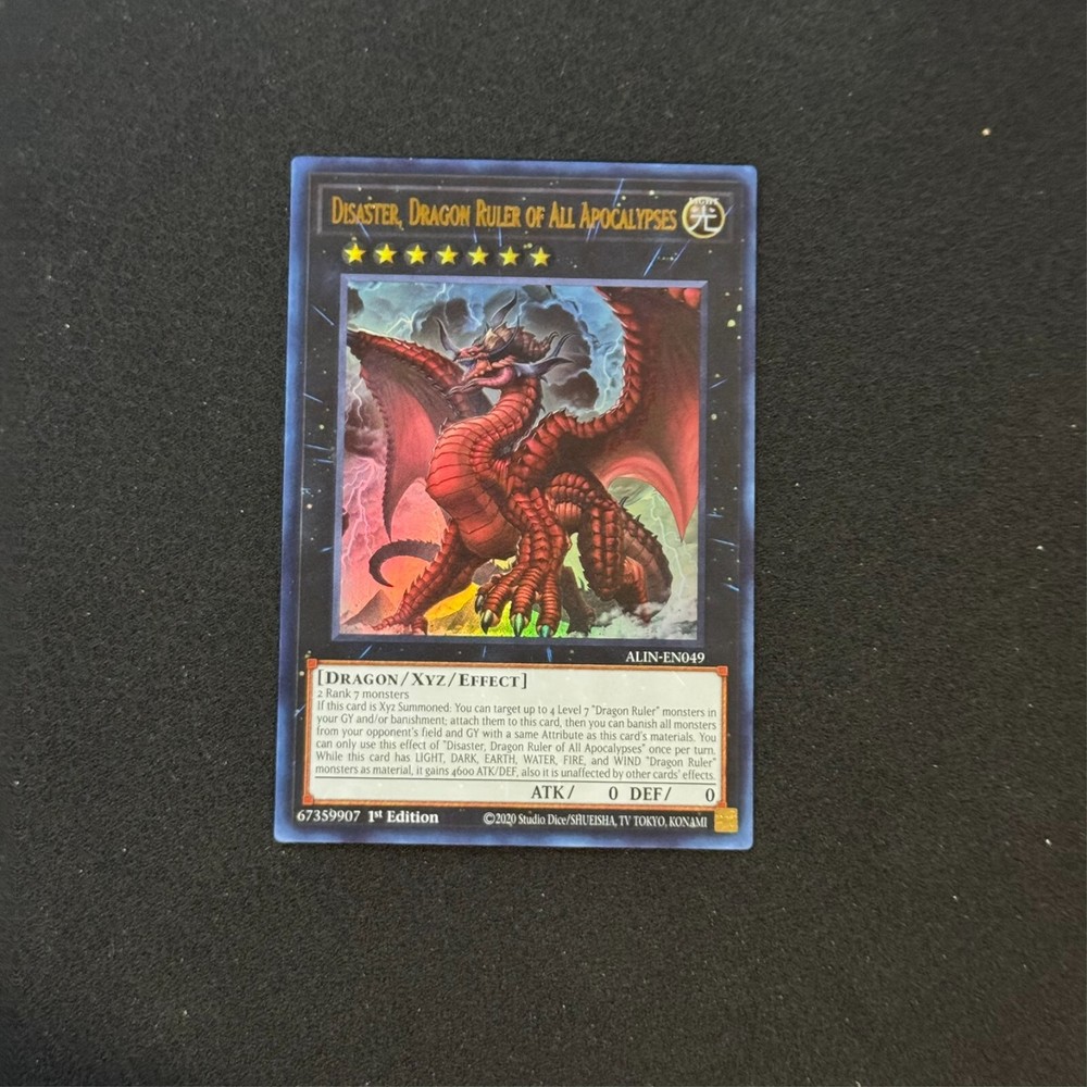 Disaster Dragon Ruler of Apocalypses ALIN-EN049 Ultra Rare Alliance Insight