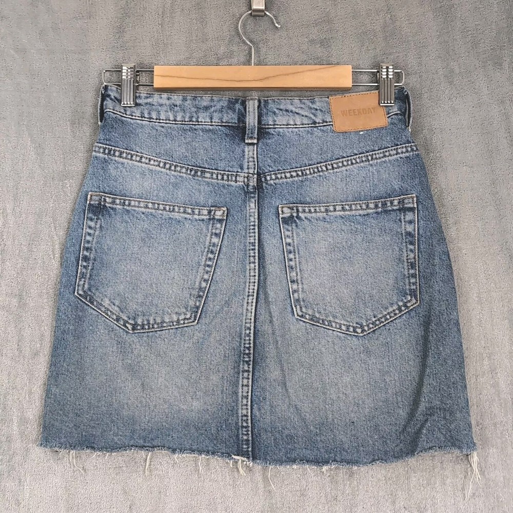 Weekday Womens Wend Denim Jean Skirt Size 4 EU 36 Classic Fit