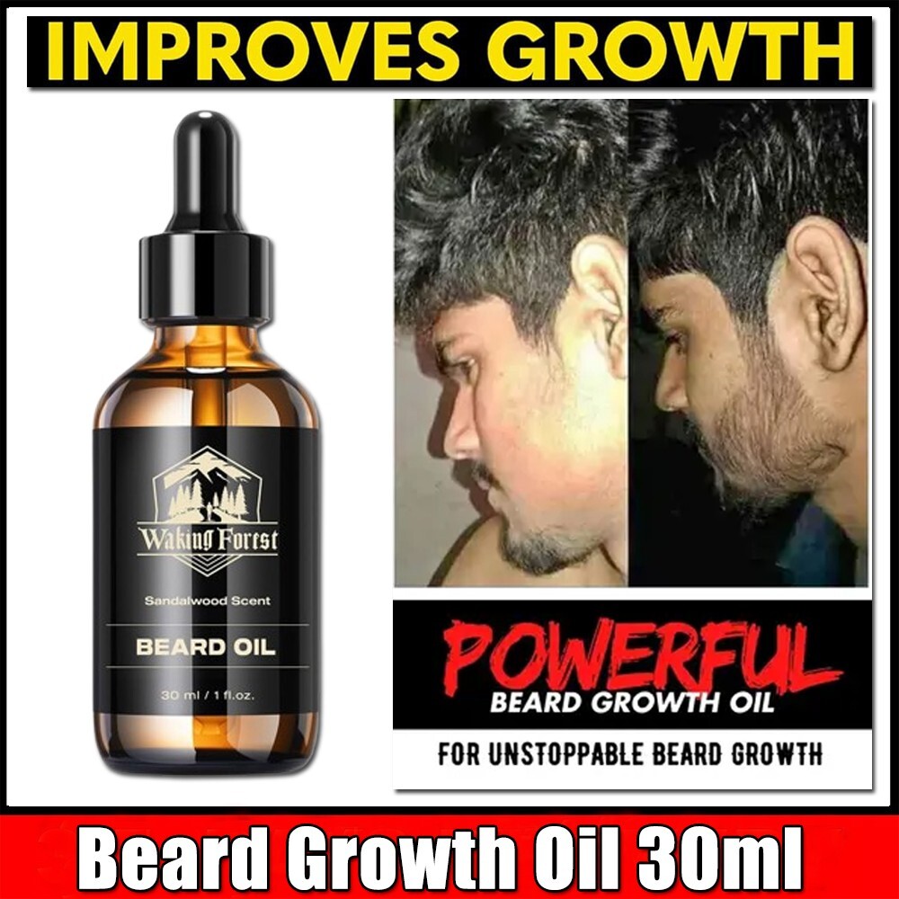 Beard Growth Oil Serum Fast Growing Beard Mustache Facial Hair Grooming 30 ml