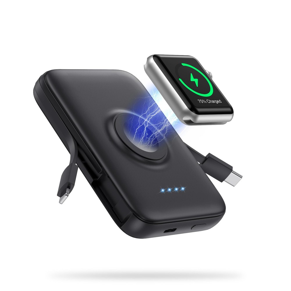 6000mAh Wireless Power Bank for iPhone Android Apple Watch Fast Charging