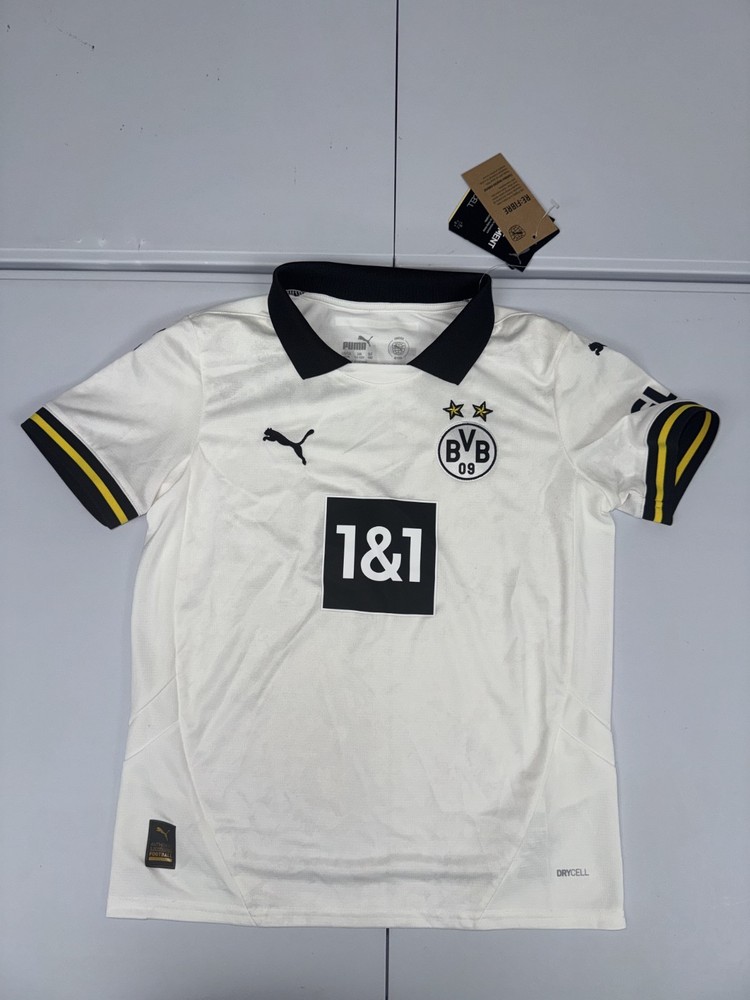 Puma DryCell Borussia Dortmund Home Replica Soccer Jersey White Size L
