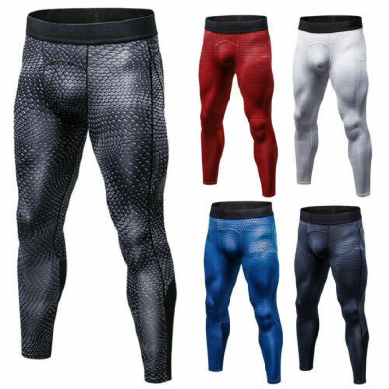 Men's Compression Gym Running Sports Base Layer Leggings