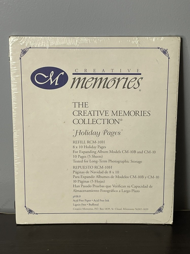 Creative Memories 8x10 Holiday Scrapbook Refill Pack - 5 Sheets 10 Pages
