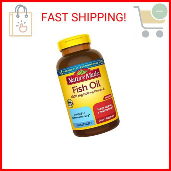 Nature Made Fish Oil 1000 mg Softgels, Fish Oil Supplements, Omega 3 Fish Oil fo