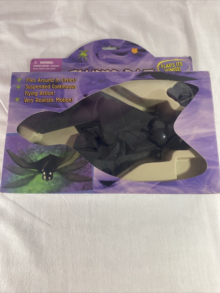 Vintage Hanging Flying Bat Halloween Animated Prop Decor Decoration Party
