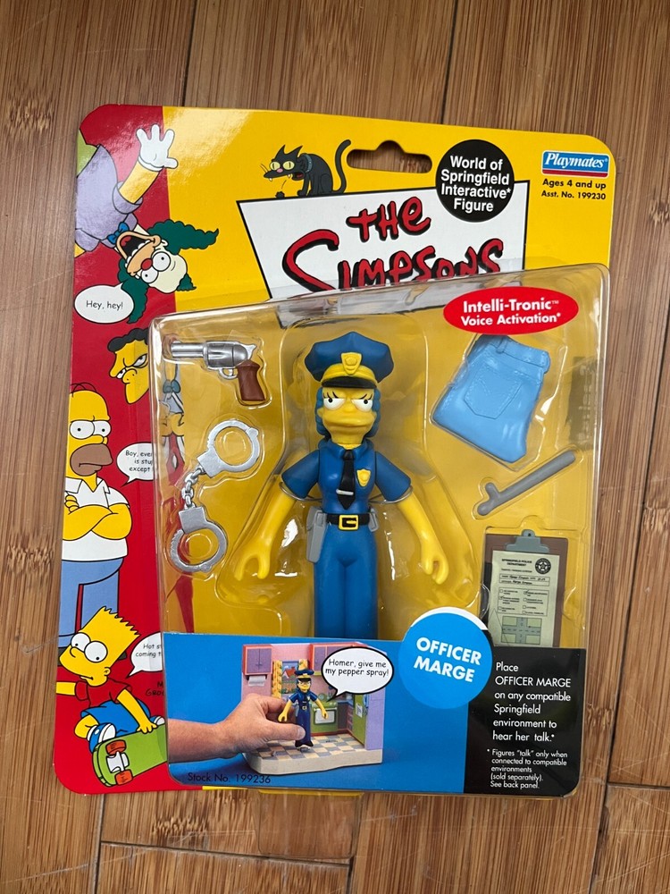 Bargain BNIB Playmates Simpsons Series 7 Officer Marge Action Figure WOS Sealed