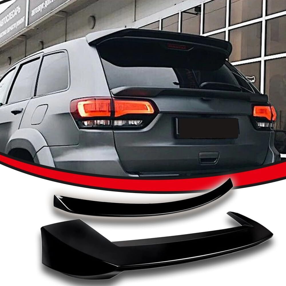 REAR ROOF SPOILER & TAIL GATE MID WING R STYLE FOR 2014-2020 JEEP GRAND CHEROKEE