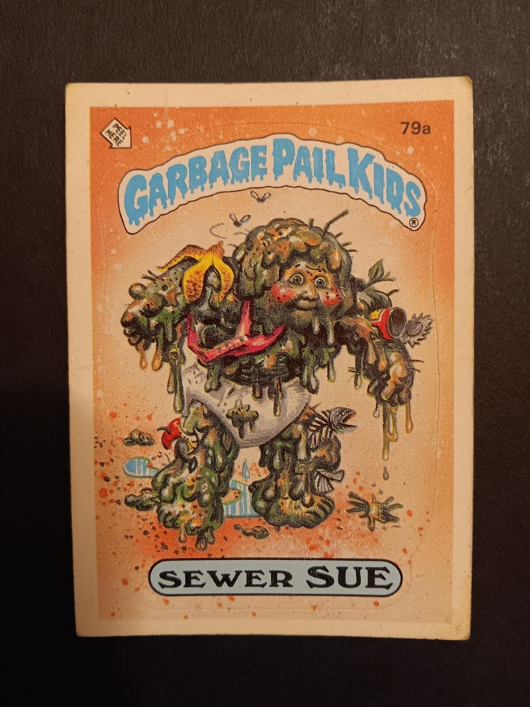 GPK Garbage Pail Kids Card Sticker 1985 Series 2 OS2 Sewer SUE #79a
