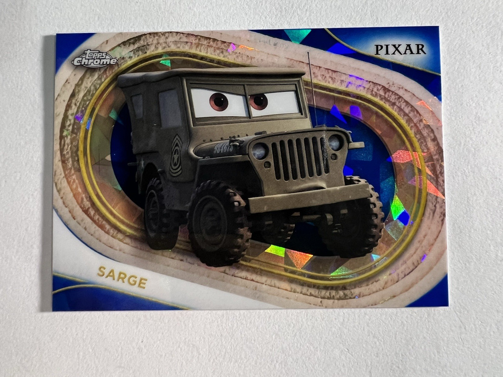 2025 Topps Chrome Disney Sapphire Sarge 55 Base Cars