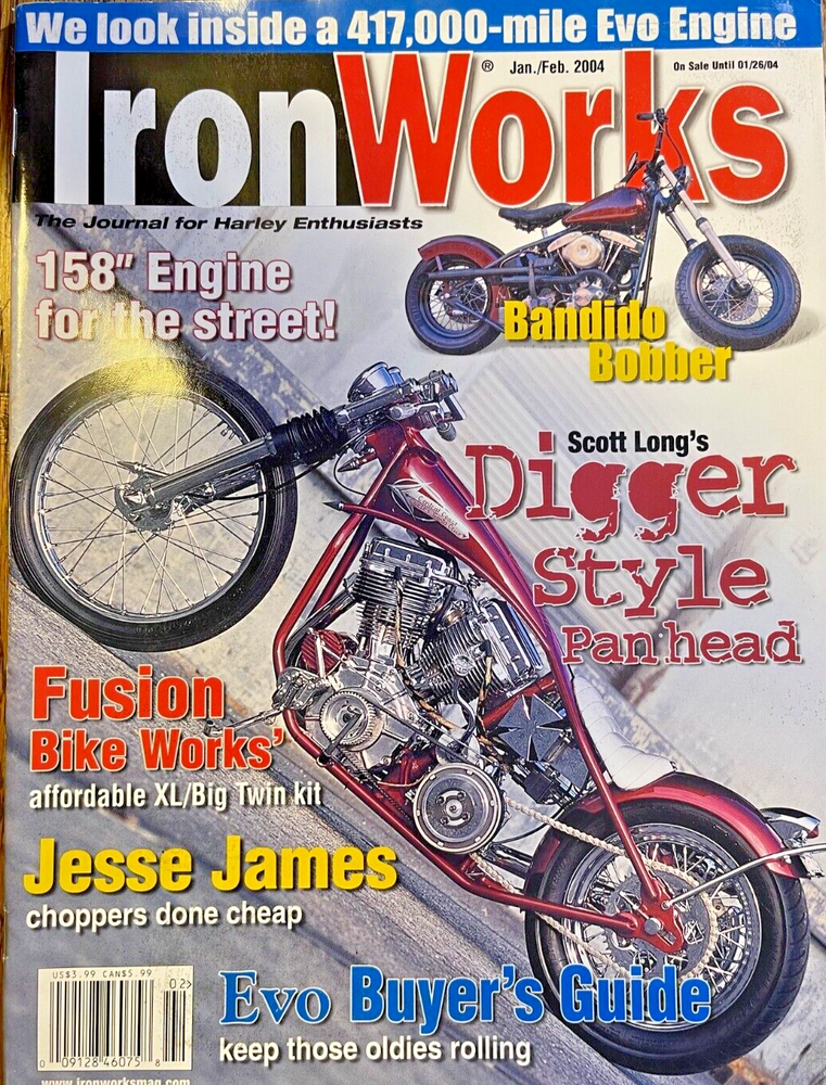 Iron Works Magazine Jan/Feb 2004 Jesse James Fusion Bike Works Buyer's Guide