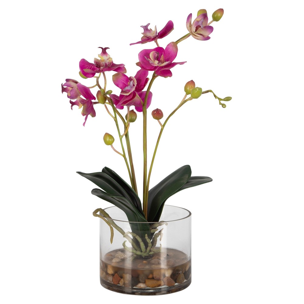 Uttermost Glory Fuchsia Orchid Wall Decor - Vibrant 11.25
