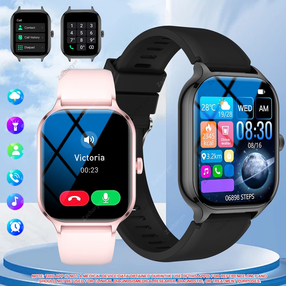 Smart watch full touch screen, sports watch, can answer and make calls message.
