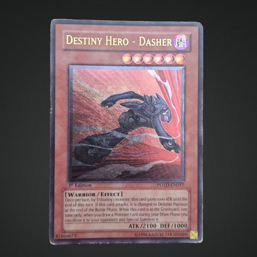 1996 Yu-Gi-Oh 1st Edition Destiny Hero Dasher POTD-EN017 Ultimate Rare Card