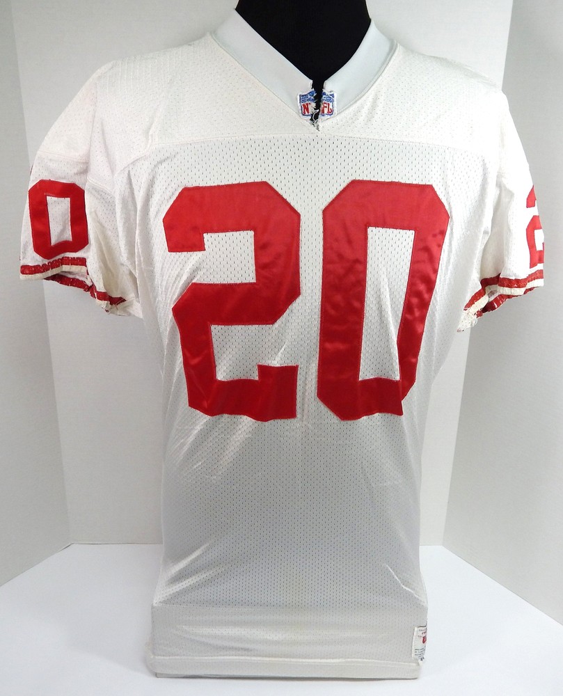 Late 1980s Early 1990s San Francisco 49ers #20 Game Used White Jersey 44 720