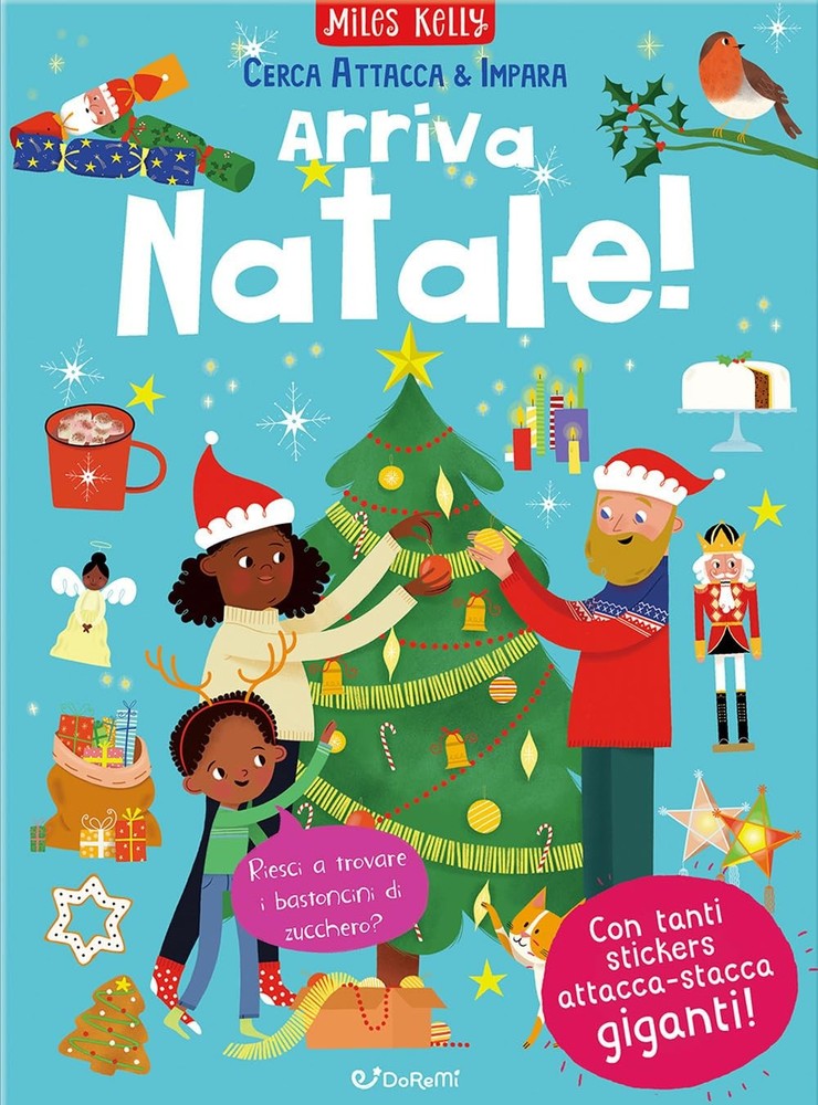 Arriva Natale! Cerca attacca & impara. Con adesivi. Ediz. illustrata (Paperback)