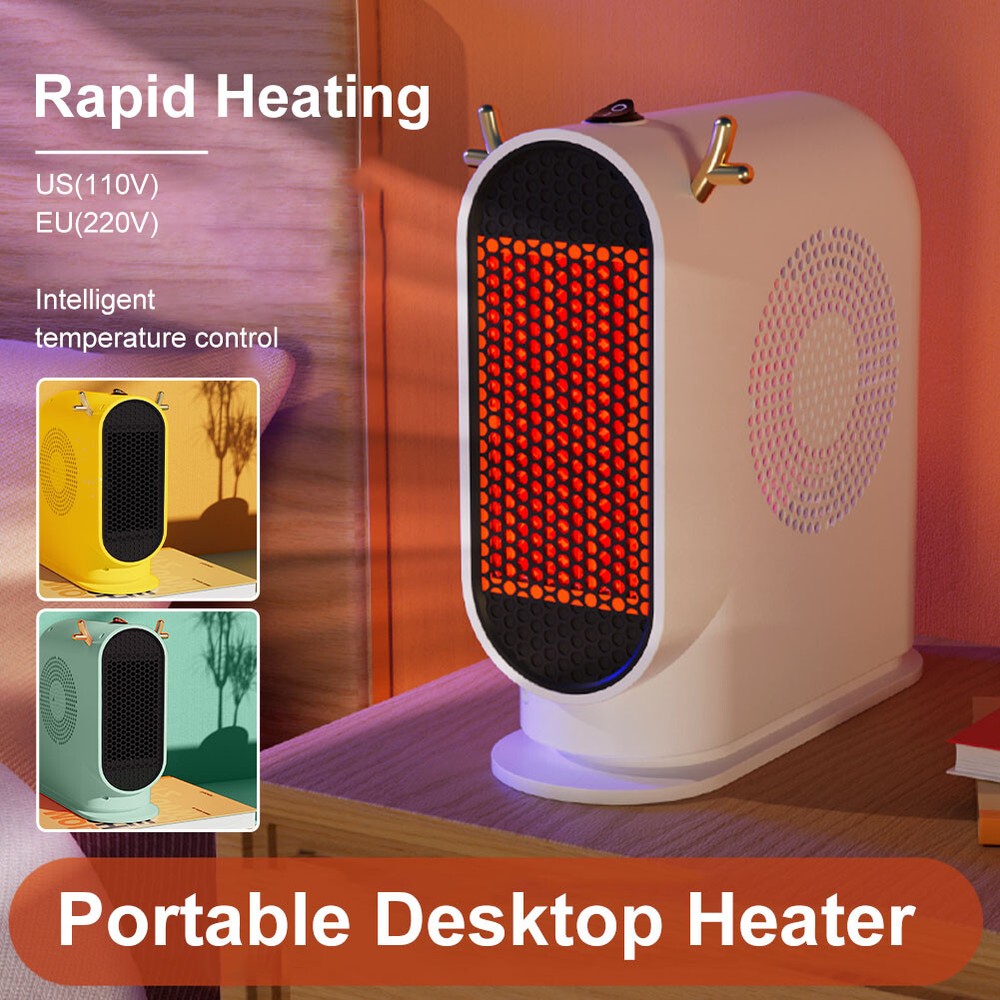 Indoor Antlers Space Heater Mini Electric Desktop Heater Tip Over Protection