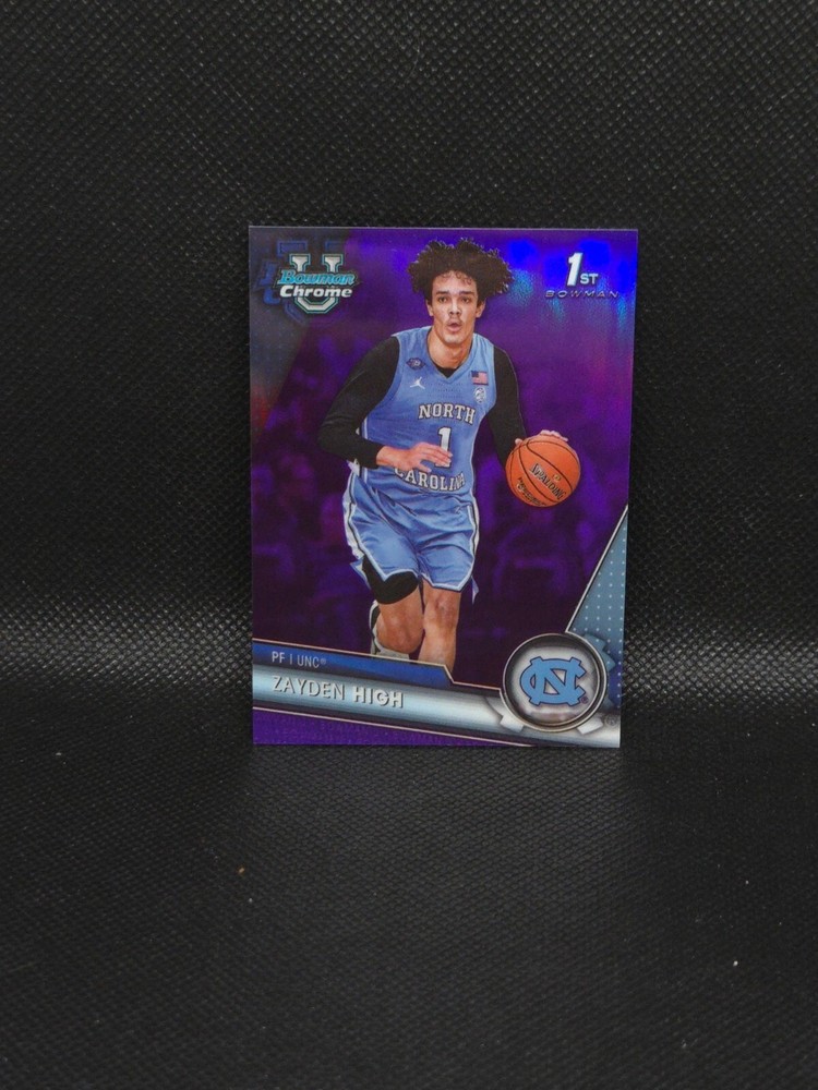 Zayden High 2023-24 Bowman Chrome University Bowman 1st Purple Refractor /399
