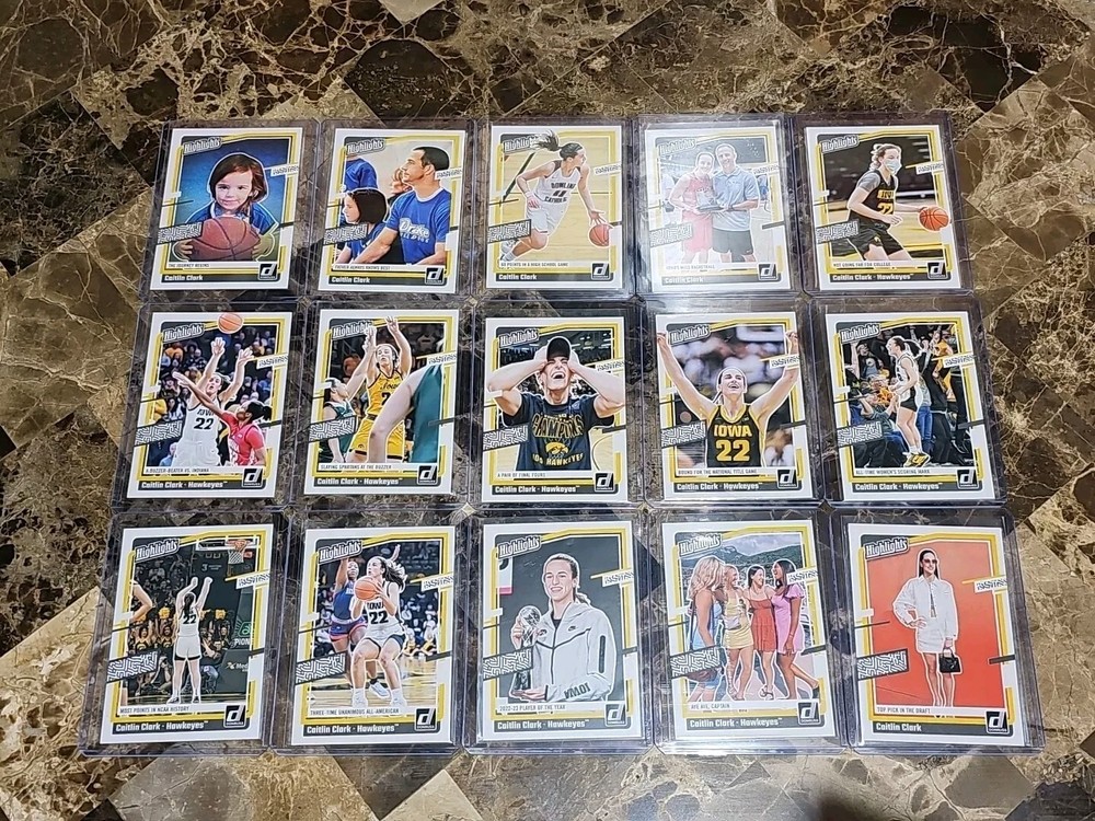 2024 Panini Caitlin Clark Collection Highlights Complete Set H1-15