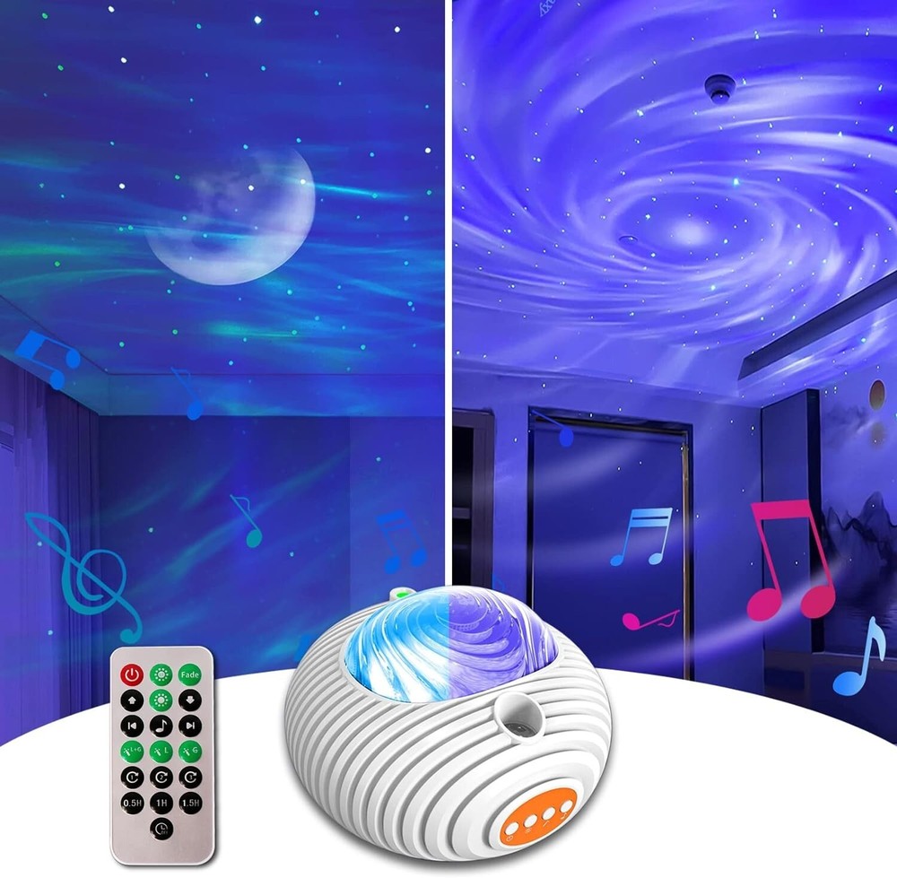 Galaxy Projector+Aurora ProjectorFlying Saucer 2-in-1 , Star Projector