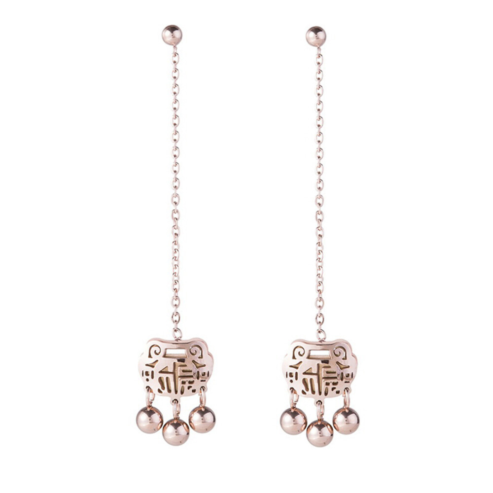 Longevity Lock Earring Jeweled Earrings Women Statement Earrings