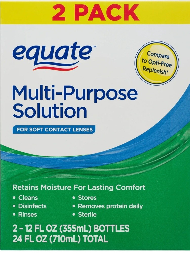 Equate Multi-Purpose Solution Twin Pack, 12 fl oz, 2 Count ( FREE SHIPPING )