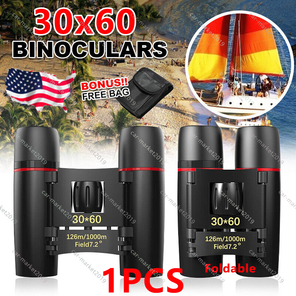 30x60 Mini Compact Binoculars for Kids Adult Portable Pocket Foldable Telescopes