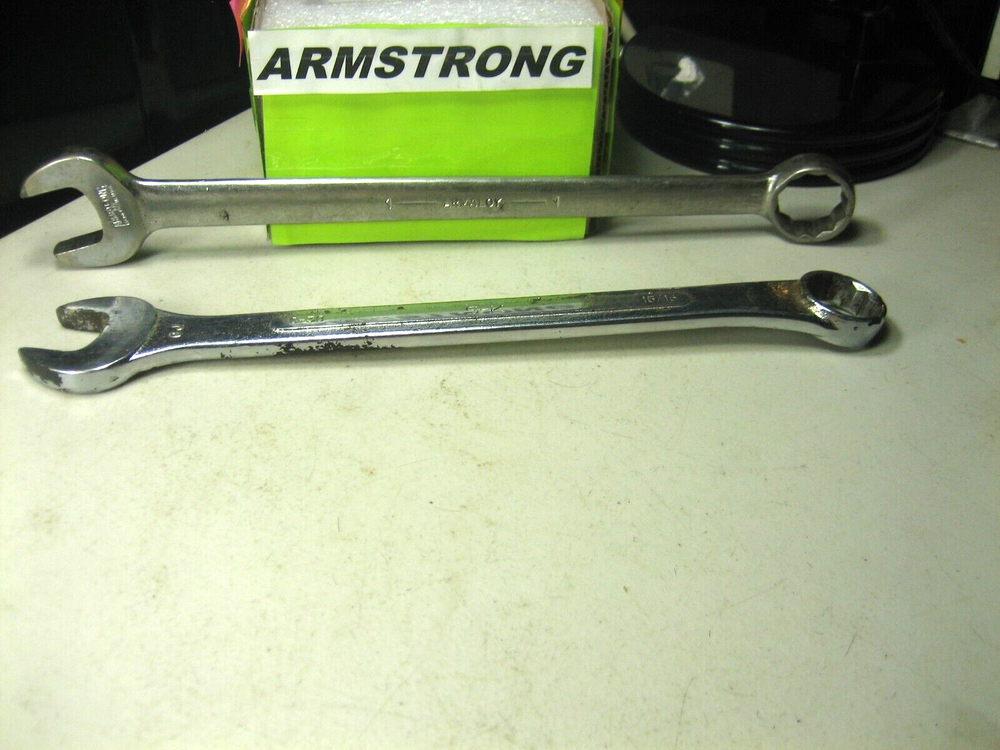 ARMSTRONG  Armaloy - 1” Combination Wrench    PLUS EXTRA   S-K 15/16” Wrenches