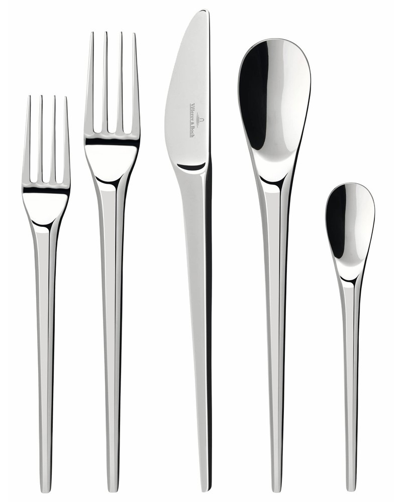 NewMoon 5-Piece Stainless Steel Flatware Place Setting for Dining