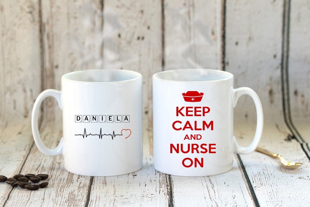 Nurse Mug Keep Calm And Nurse On Mug Coffee Tea Mug Personalized Gift