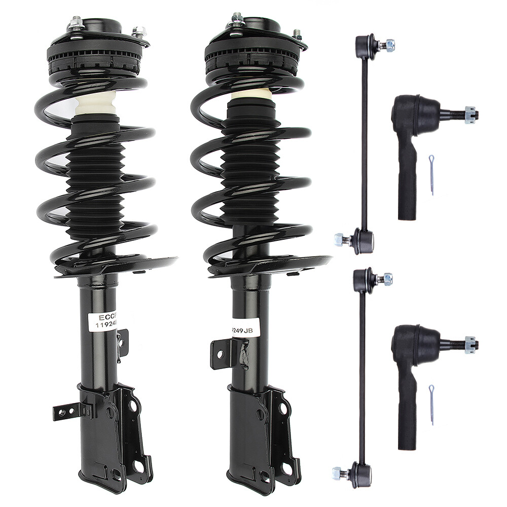 07-14 Sebring Avenger Front Strut Kit w/ Springs Sway Bars Outer Tie Rods