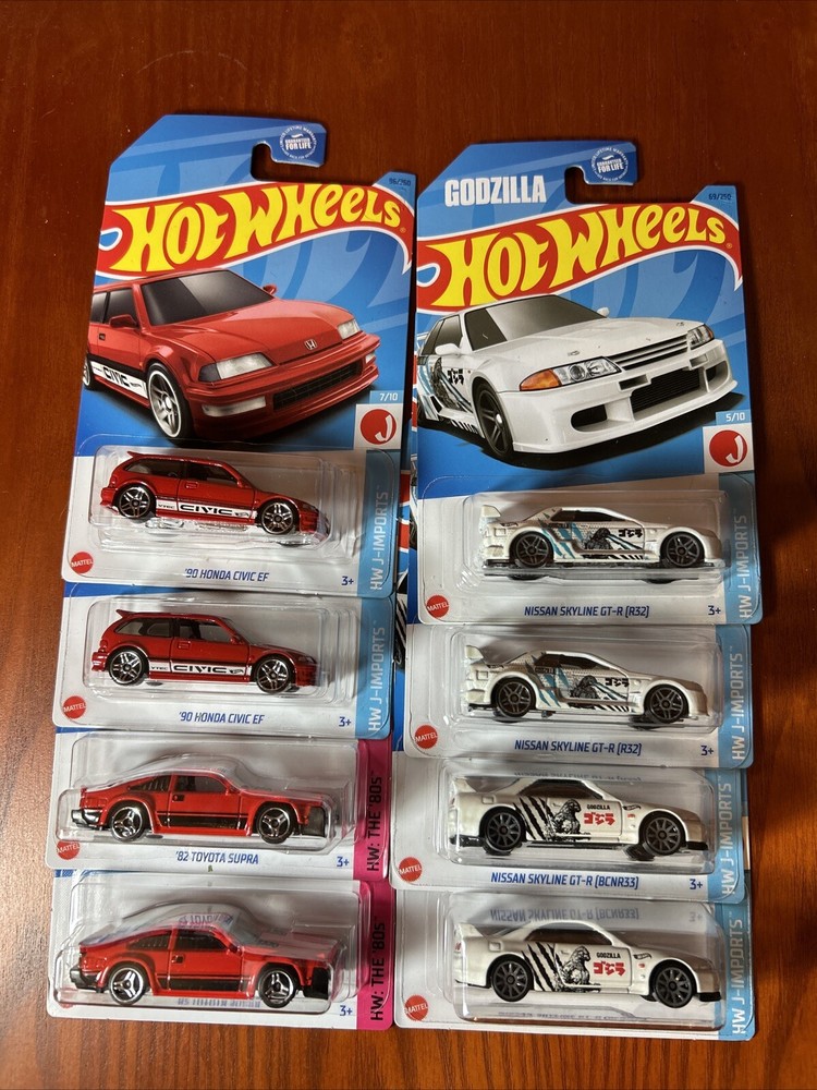 Hot Wheels JDM Lot Civic Supra Skyline Godzilla Mainline J-Imports 2024