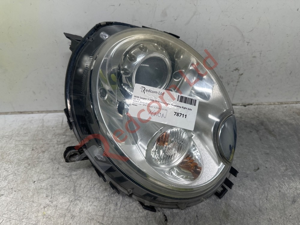 MINI Cooper S 2006-2010 Headlight Headlamp Right Side Xenon broken bracket 0.0