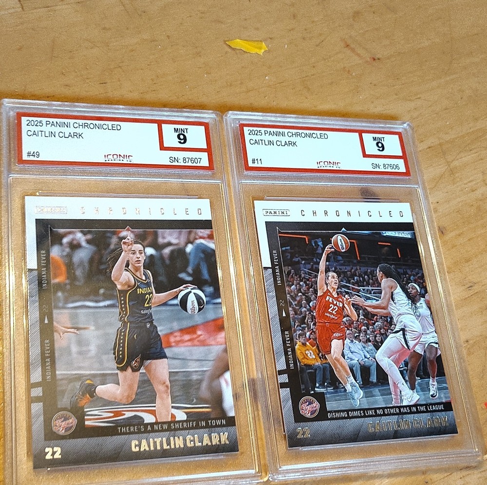 Panini 2025 ChronicleD Caitlin Clark Indiana Fever Card Lot 2 - #49, #11