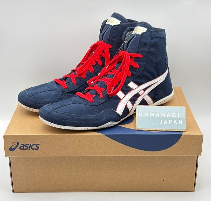 ASICS EX-EO Wrestling Boxing Shoes 1083A001 TWR900 New model Navy Red US4.5-13