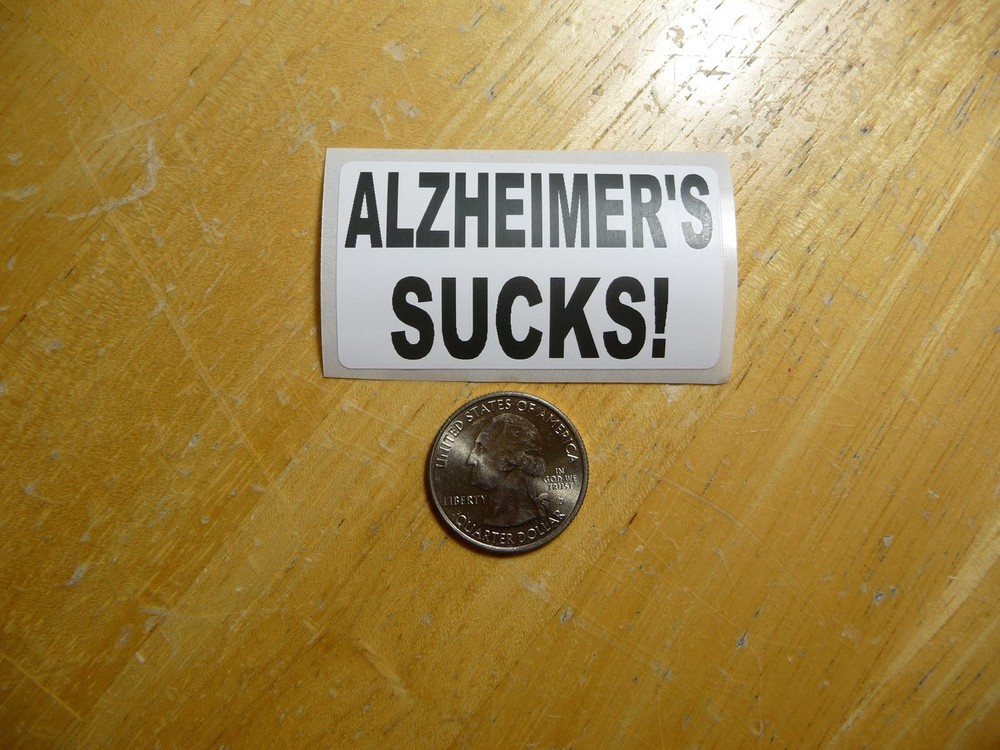 Alzheimer's Sucks Sticker Decal 1-50 Bulk Pack  