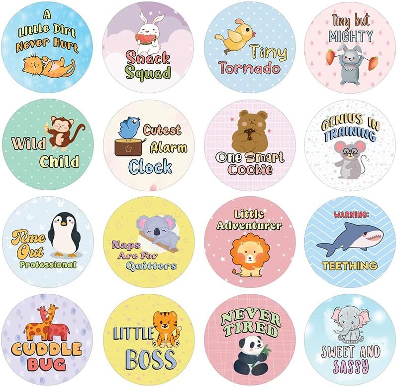 Cute Toddler Quote Stickers - 10 Sets of 16 Fun Designs