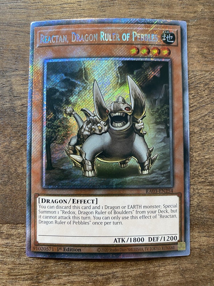 Reactan, Dragon Ruler of Pebbles RA03-EN254 - 1st Ed - Platinum Sec Rare - NM!