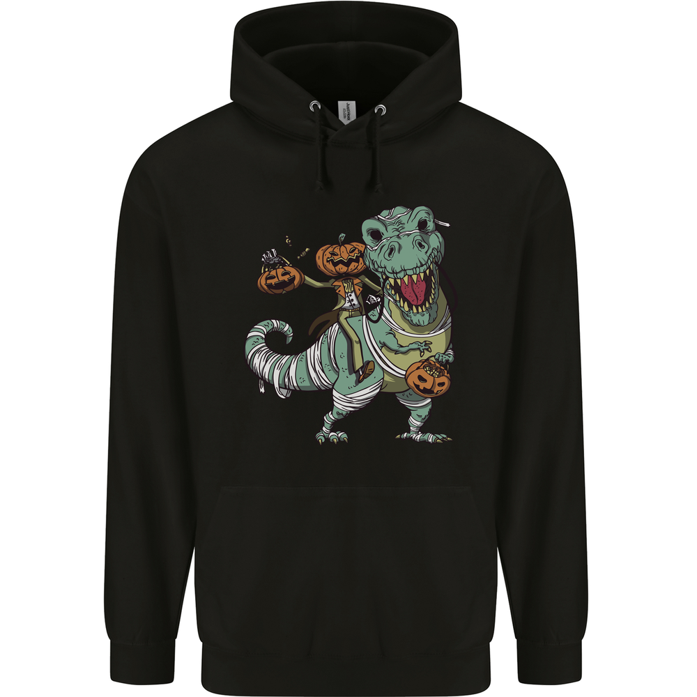 T-Rex Halloween Pumpkin Mens 80% Cotton Hoodie