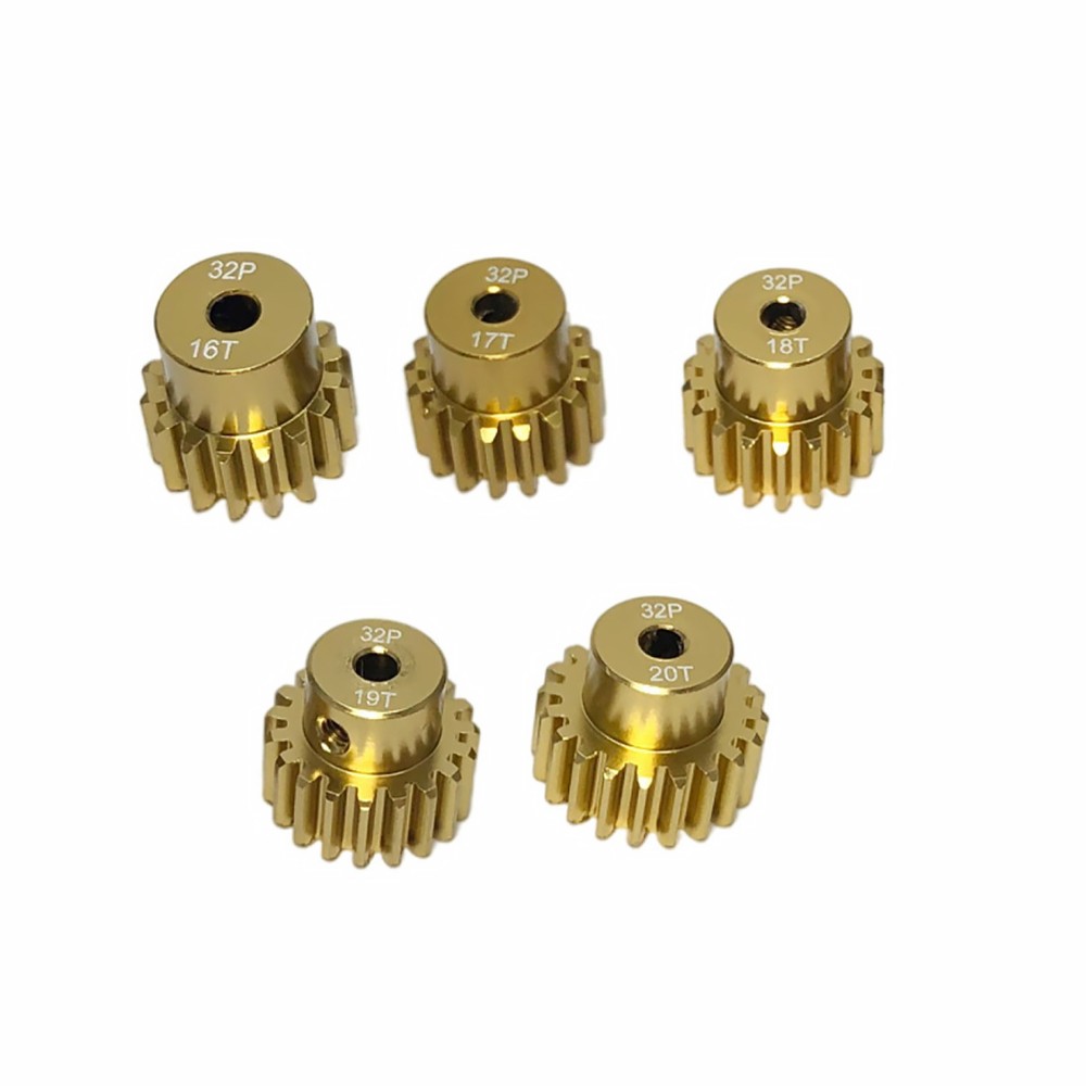 16T-20T 0.8M 32P 3.175mm Shaft Pinion Gear for 1/10 RC Motor
