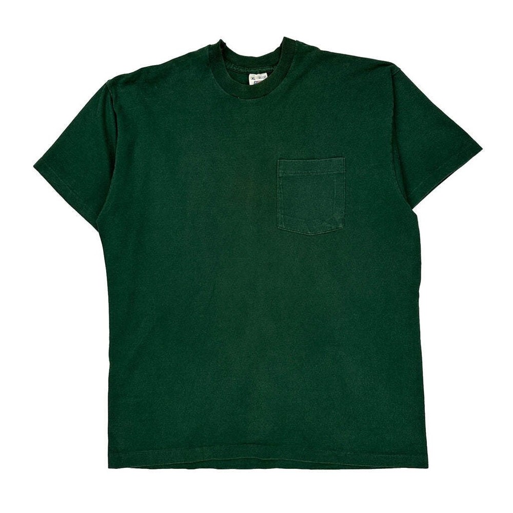 Blank Bvd Single Stitch T-Shirt - XL Green Cotton