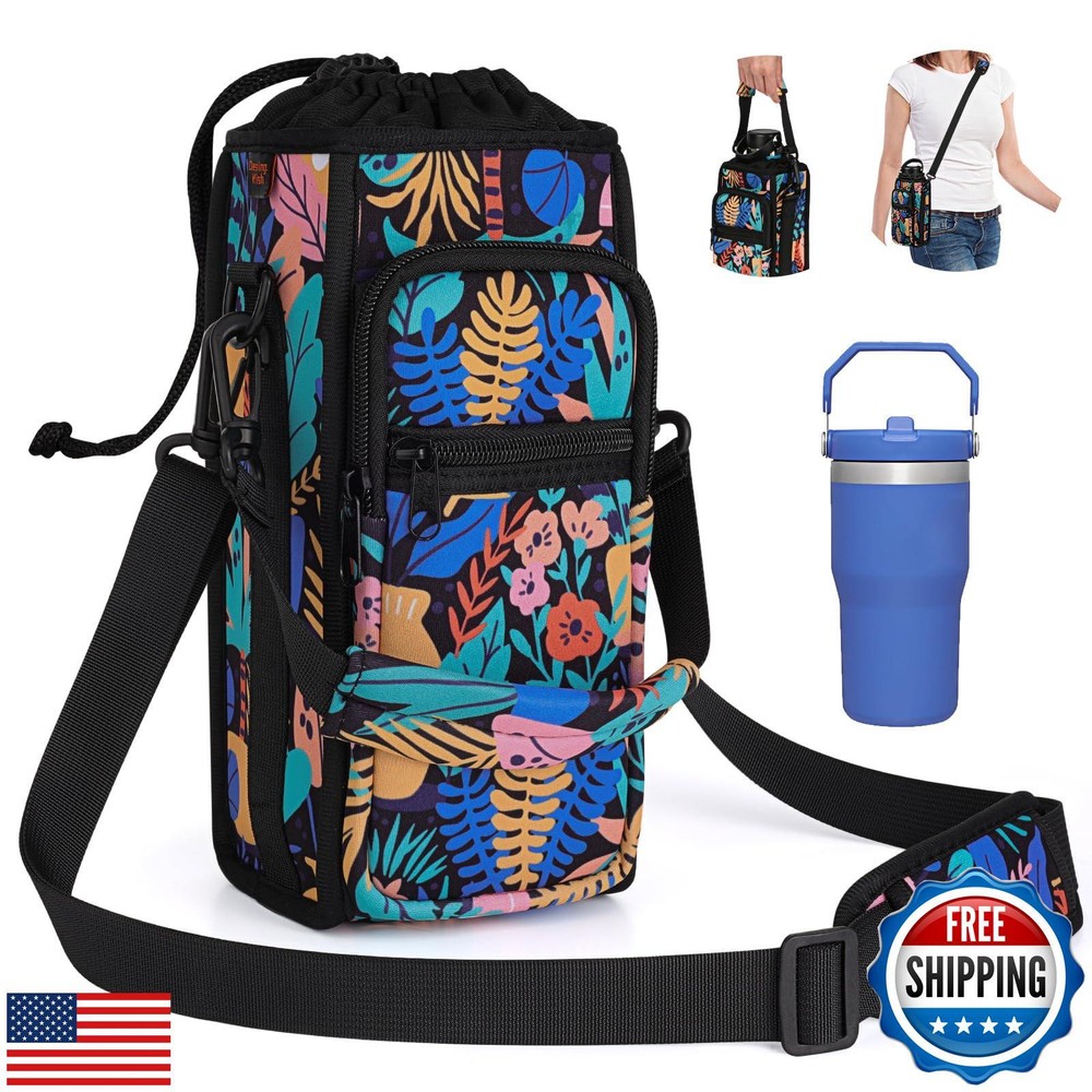 Stanley Iceflow Cup 17-30 oz Water Bottle Carrier Bag with Adjustable Strap  