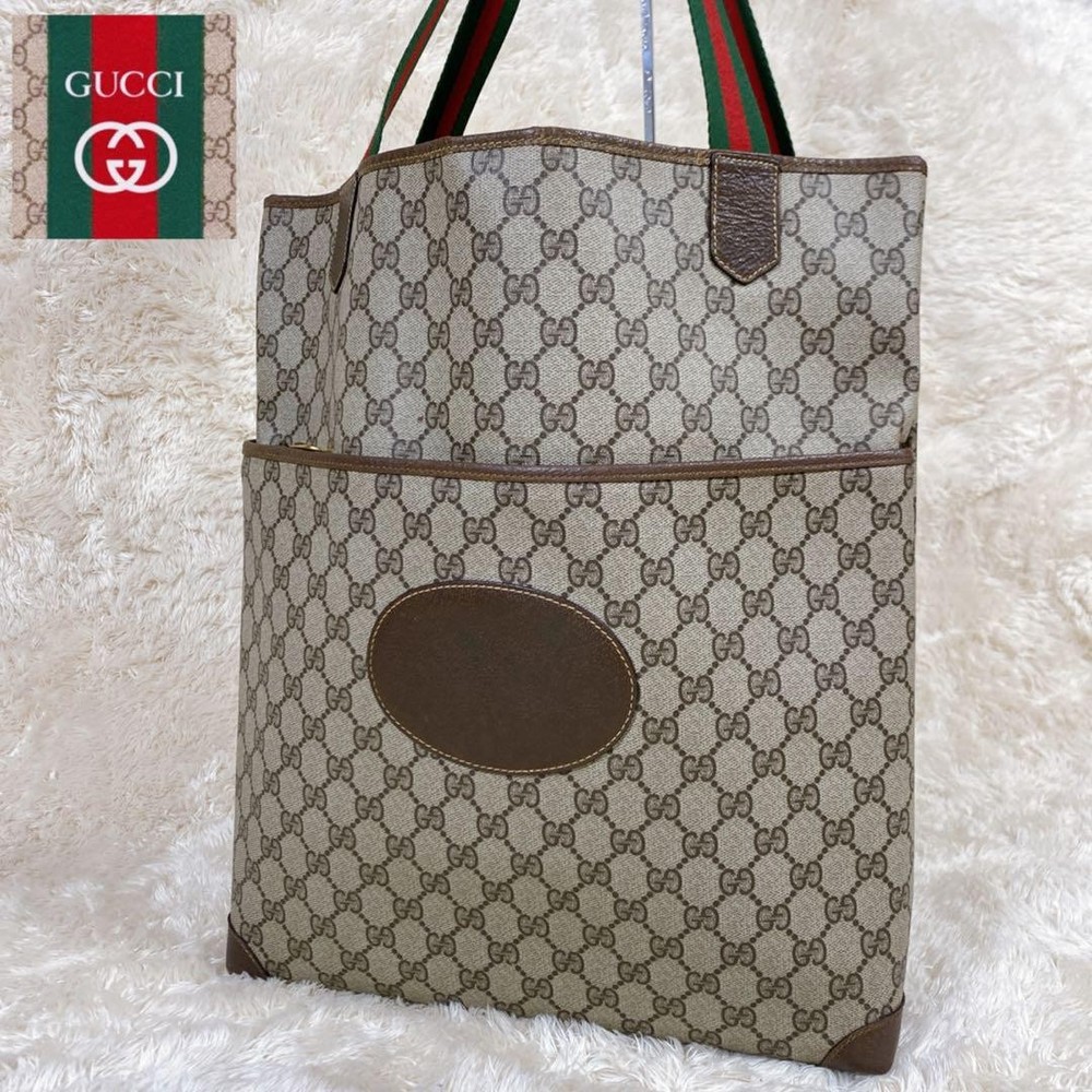 Vintage GUCCI GG PVC Sherry Line Tote Bag