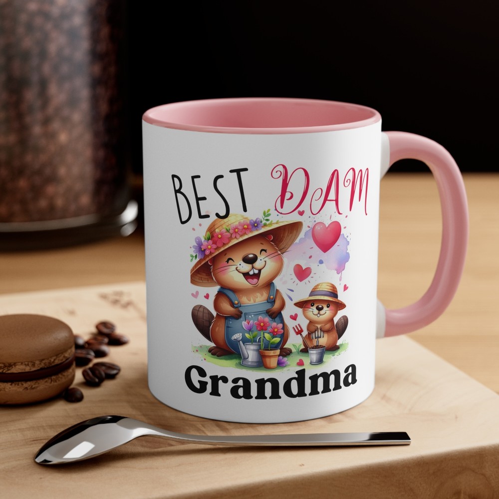 Mothers day. Grandma. Funny. Beaver. Birthday. Gift. Accent Coffee Mug, 11oz-image