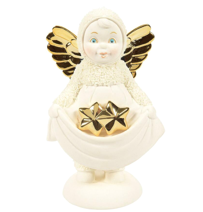 Snowbabies Starshire Gold Angel Porcelain Figurine by Dept 56