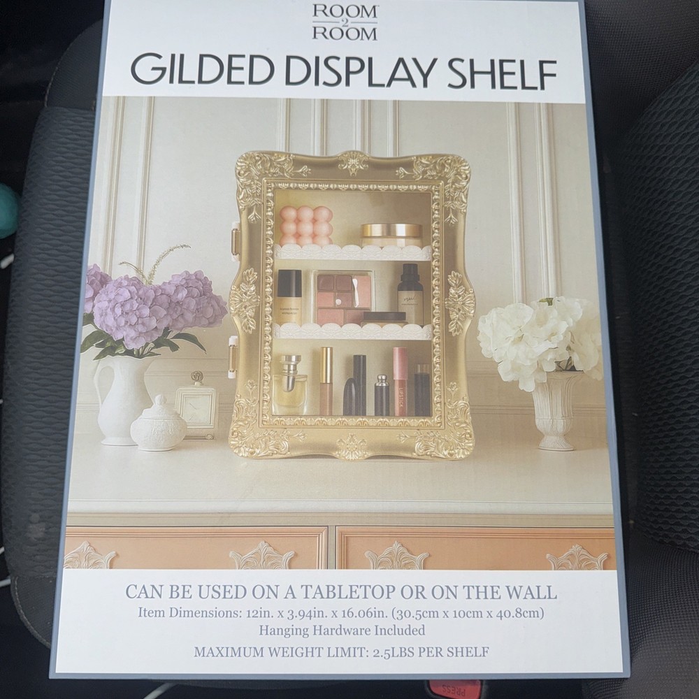TikTok VIRAL Vanity Display Shelf Room2Room Gilded Gold Shelf Brand New 5Below